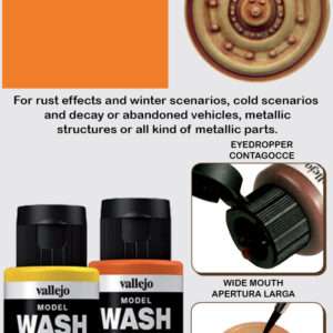 VALLEJO MODEL WASH LIGHT RUST 76505 COLORI VALLEJO