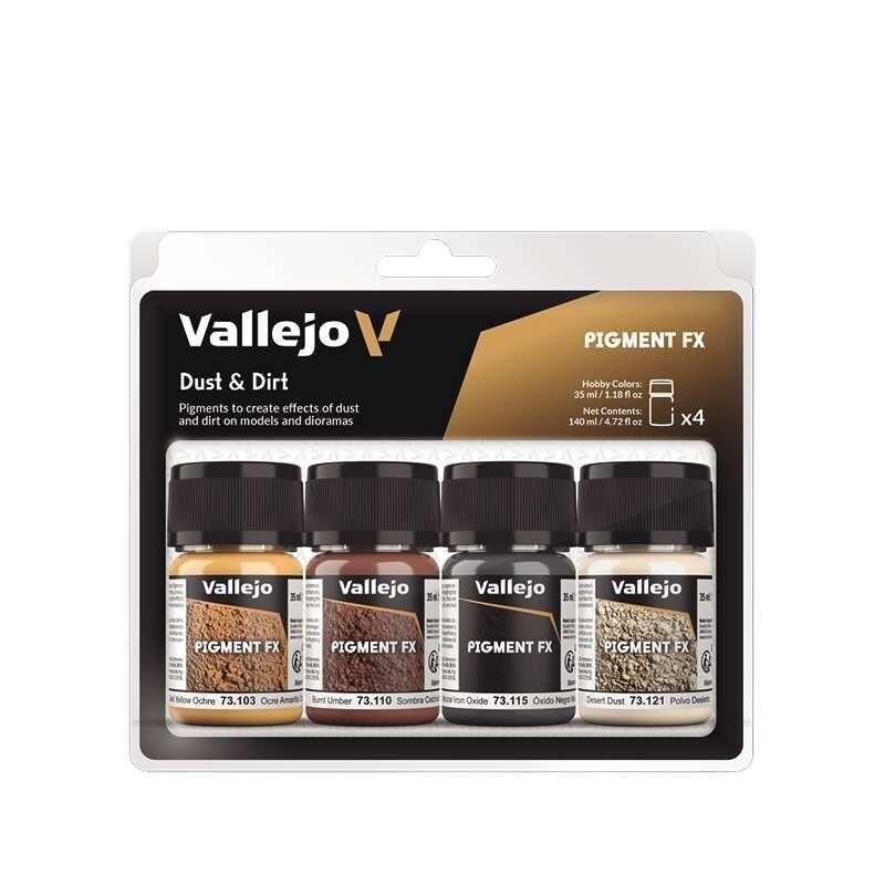 VALLEJO PIGMENTI 73190 Polvere & Sporco - SET Colori Vallejo