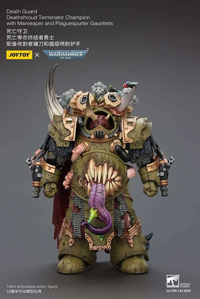 Warhammer 40k Action Figura 1/18 Death Guard Deathshroud Terminator Championwith Manreaper E Plaguespurter Gauntlets 14 Cm Joy