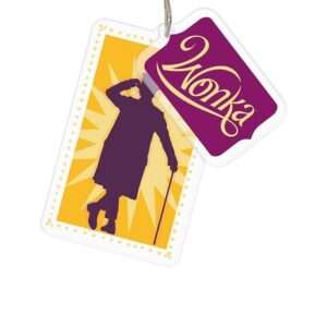 Willy Wonka Portachiavi Acrilico Willy Wonka Viola e Giallo 5,5x3,5 cm AbyStyle