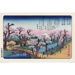 Hiroshige: Mount Fuji Ponte Koganei Poster 61x91 cm - Pyramid International