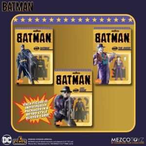 5 Points 1989 Batman Af Set (3) Action Figura Mezco Toys