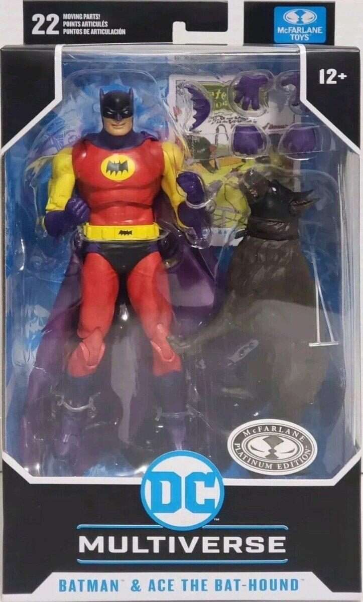 Dc Multiverse Action Figura Batman & Ace The Bat-hound Platinum Ed. Mcfarlane Toys