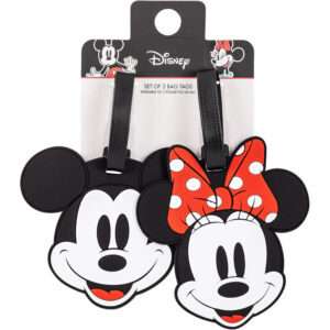 Disney Mickey & Minnie Set Di 2 Luggage Labels Peers Hardy