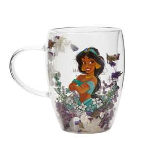 Disney Princess Jasmine Floral Decorative Glass Tazza Widdop & Co