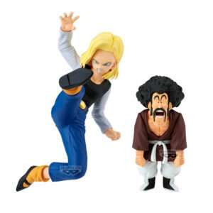 Dragon Ball Z Match Makers Android 18 & Mr. Satan set 2 figures 11-8cm Banpresto