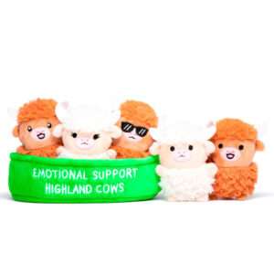 Emotional Support Highland Cows Peluche Toys Just Play