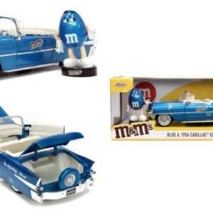 Jada Toys Jada253255067 Cadillac Eldorado Con Blue Figura M&m's 1956 Blue 1:24 Modellino