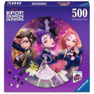Kpop Demon Hunters Round Jigsaw Puzzle For The Fans! (500 Pezzi) Ravensburger