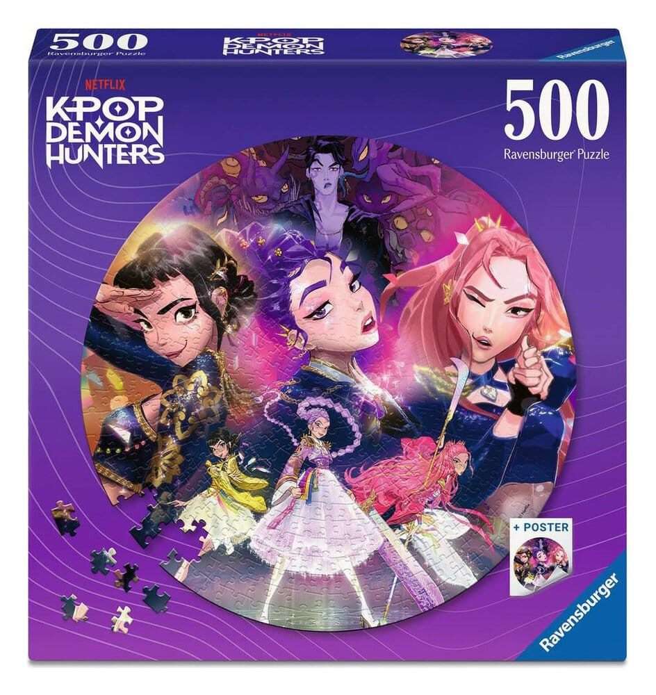 Kpop Demon Hunters Round Jigsaw Puzzle For The Fans! (500 Pezzi) Ravensburger