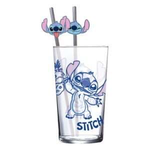 Lilo & Stitch Glass Tumbler Con Cannuccias Stitch 485 Ml Stor