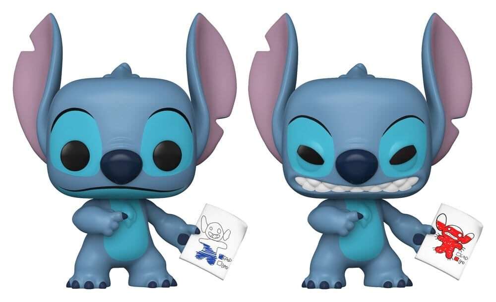 Lilo & Stitch Pop! Vinile Figura Stitch Con Mood Chart 9 Cm Funko