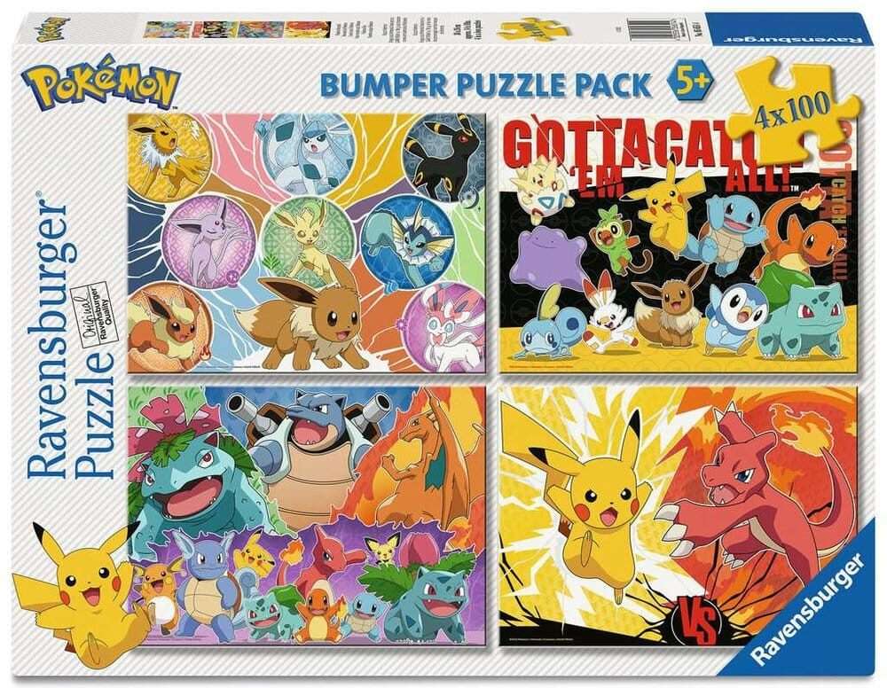 Pokémon Puzzle 4-pack Pokémon Buddies (4x100 Pezzi) Ravensburger