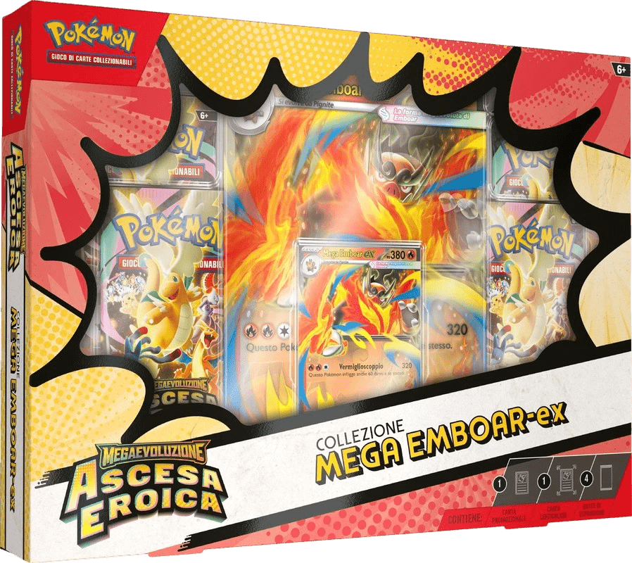 Pokémon TCG Megaevoluzione: Ascesa Eroica Collezione Mega Emboar EX (ITA)