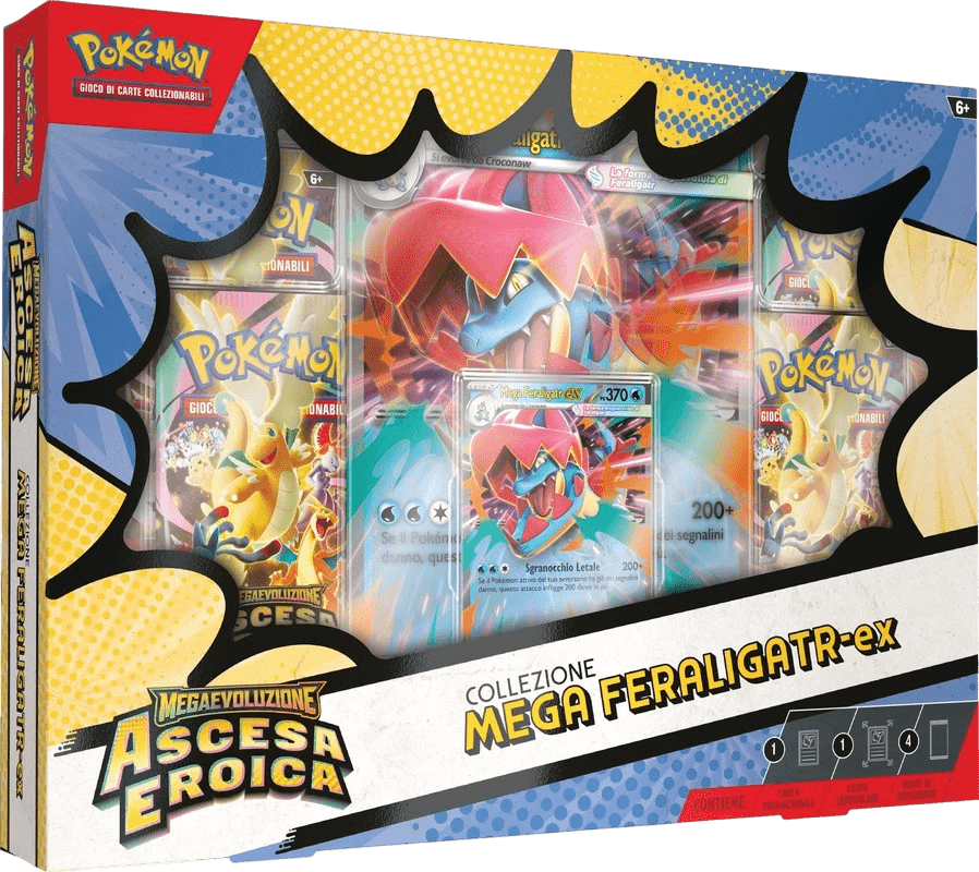 Pokémon TCG Megaevoluzione: Ascesa Eroica Collezione Mega Feraligatr EX (ITA)
