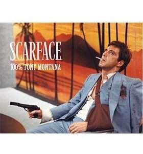 Sciarpaace 100% Tony Montana 40x30 Cm Poster Di Vetro Poster Sd Toys