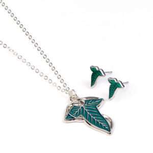 The Il Signore Degli Anelli Leaf Of Lorien Orecchinis E Collana Regalo Set The Carat Shop