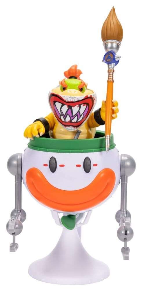 The Super Mario Galaxy Movie Action Figura Bowser Jr. Con Clown Car 13 Cm Jakks Pacific