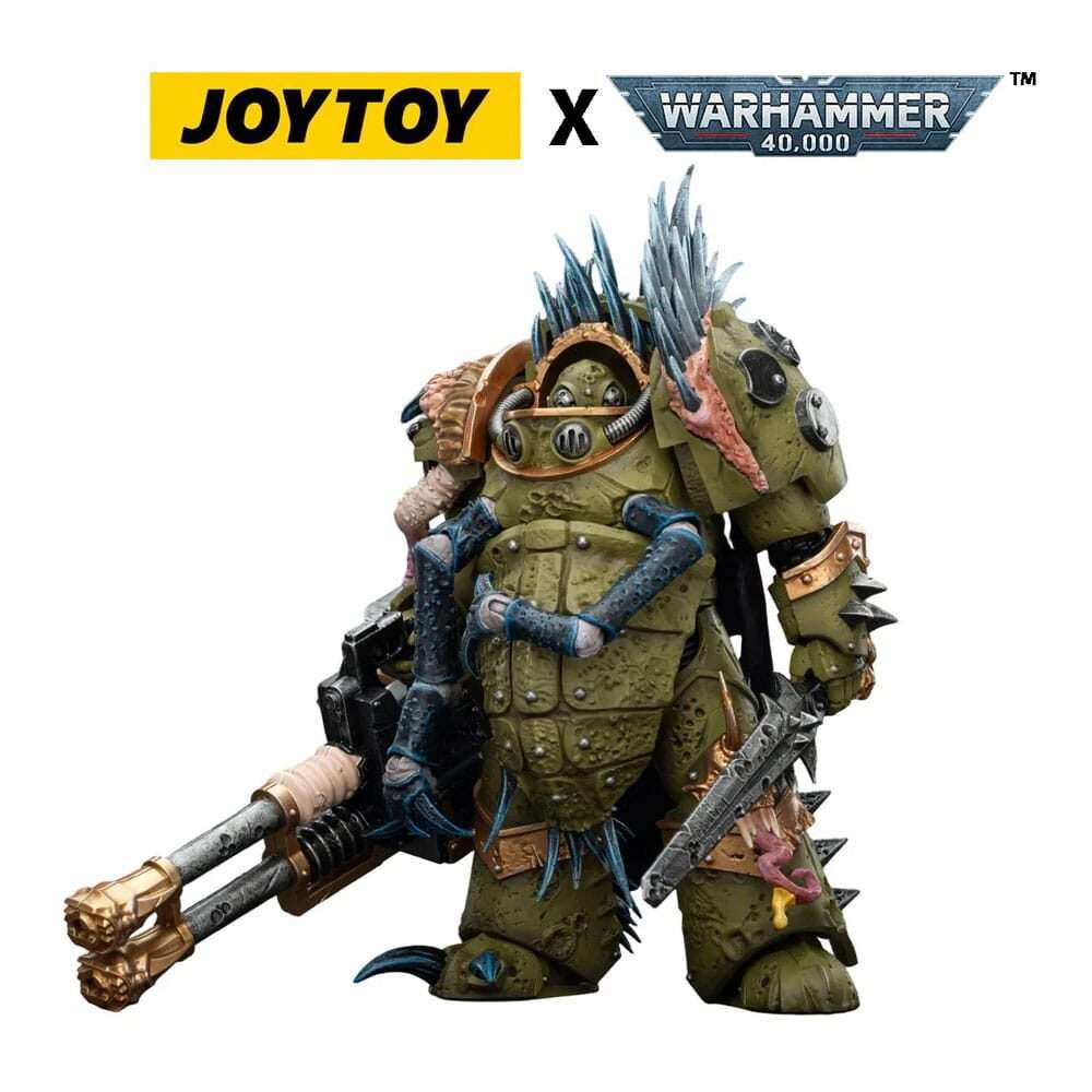 Warhammer 40,000 Action Figura Death Guard Blightlord Terminator 1 Con Reaper Autocannon E Bubotic Blades 14 Cm Joy Toy (cn)