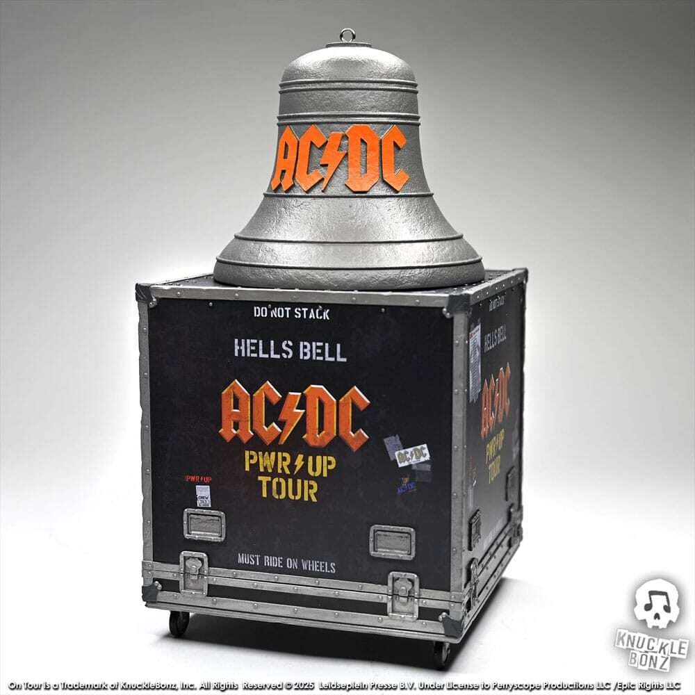 Ac/dc Rock Ikonz On Tour Statua Pwr Up Tour Hells Bell Knucklebonz
