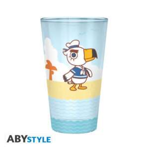 ANIMAL CROSSING - Large Glass - 400ml - "Beach Characters" - box