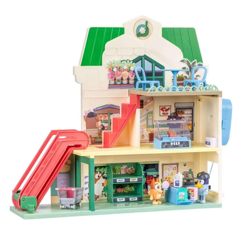 Bluey Mini Figura Playset Bluey Let's Play Chef Supermarket Moose Toys