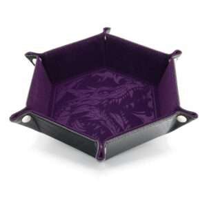 CritStones Folding Dice Tray Dragon Skin Edition Purple Glassstaff