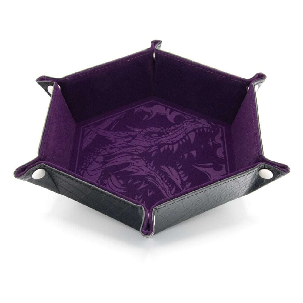CritStones Folding Dice Tray Dragon Skin Edition Purple Glassstaff