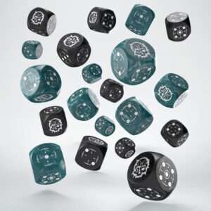 Crosshairs Compact D6 Dice Set Stormy&Black (20) Q Workshop