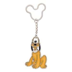 Disney Metal Portachiavi Pluto Con Figure Int.