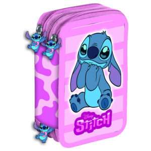 Disney Stitch Lovely triple pencil case Manenti