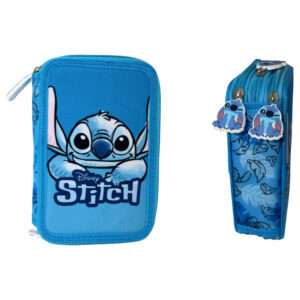 Disney Stitch Smile triple pencil case Manenti