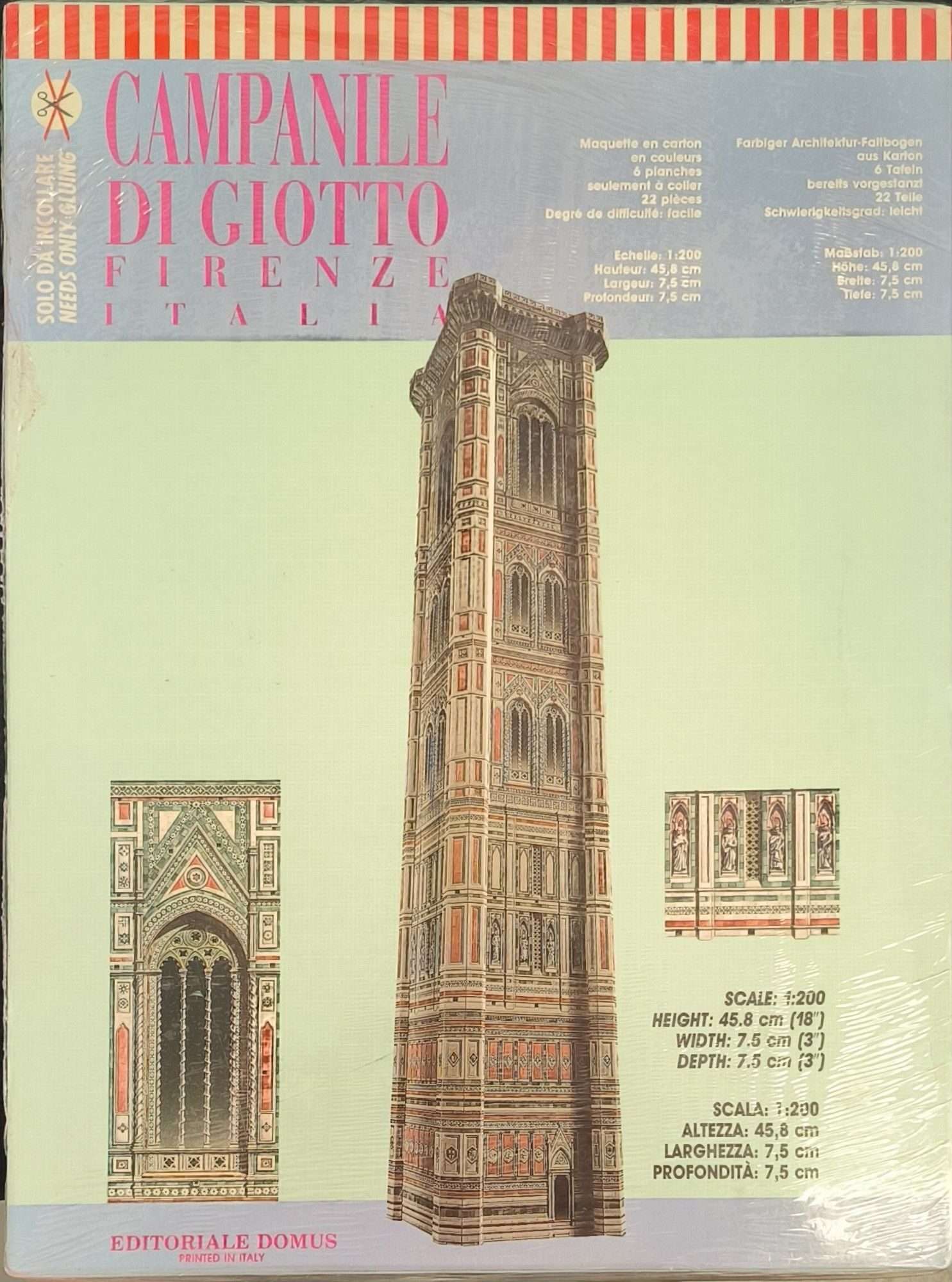 Domus Kit Campanile di Giotto Firenze (Italia) 22 pezzi 1:200 Kit Modellino