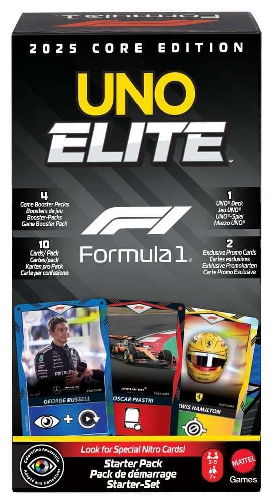 Formula 1 Uno Carte Gioco Elite F1 Starter-set Mattel
