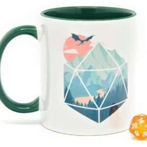 Glassstaff Regalo Set Tazza & Dice D20 A D20 Scene Glassstaff