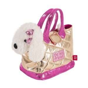 Hand bag + plush golden Didi dog 28cm Perletti