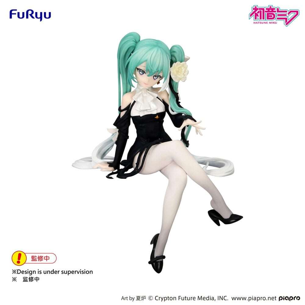 Hatsune Miku Noodle Stopper Pvc Statua Flower Fairy White Rose 14 Cm Furyu