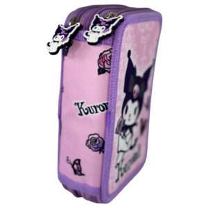 Hello Kitty Kuromi Purple triple pencil case Manenti