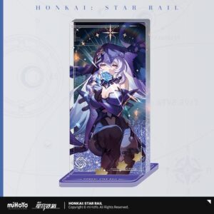 Honkai: Star Rail Light Cone Stampa In Acrilico Ornament Con Glitter: Black Swan Reforged Remembrance 15 Cm Mihoyo