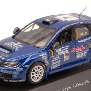 Ixo model MDC022 SUBARU IMPREZA WRX STI N.7 RALLY HOKKAIDO 2009 ARAI-MACNEALL 1:43 Modellino