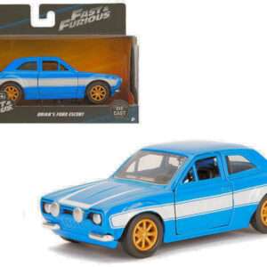 JADA TOYS JADA97188 BRIAN S FORD ESCORT RS2000 MK1 FAST & FURIOUS BLUE/WHITE 1:32 Modellino