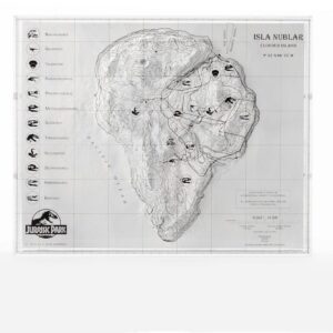 Jurassic Park Topographic Map Isla Nublar Toynami