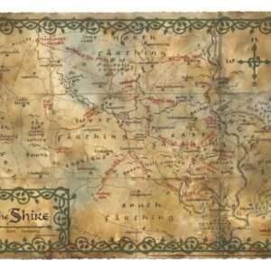 Lo Hobbit Art Print Map Of The Shire 74 X 54 Cm Weta Workshop