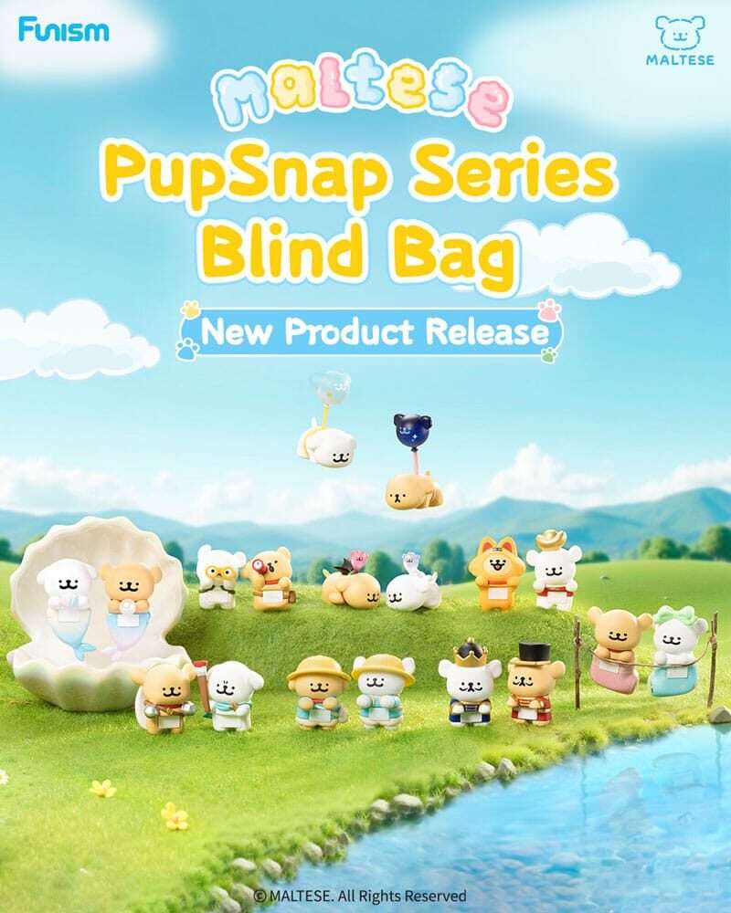 Maltese PupSnap Blind Bag Mini Figures 3 Cm Funism