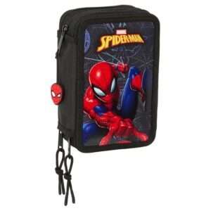 Marvel Spiderman Attack triple pencil case 37pcs Safta