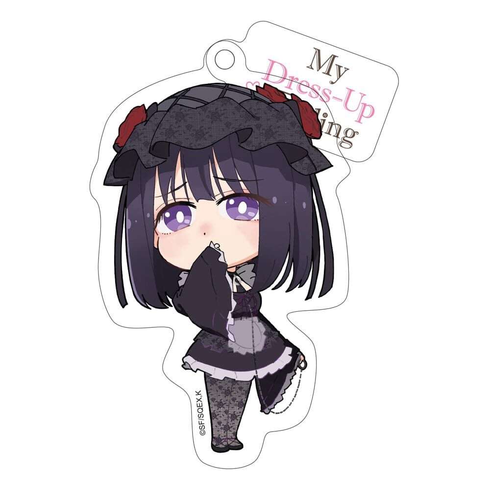 My Dress-up Darling Acrylic Portachiavi Marin Shizuku Cosplay Chibi Style 8 Cm Sakami Merchandise