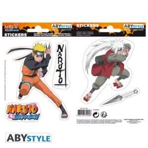 Naruto Shippuden - Adesivi - 16x11cm/ 2 Fogli - Naruto/ Jiraiya
