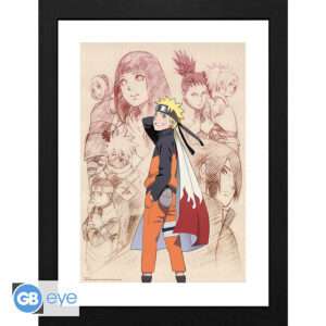 NARUTO SHIPPUDEN - Framed print "Naruto & His Allies" (30x40)