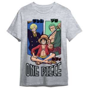One Piece Monkey D. Luffy, Roronoa Zoro & Sanji adult t-shirt Toei Animation Taglia L