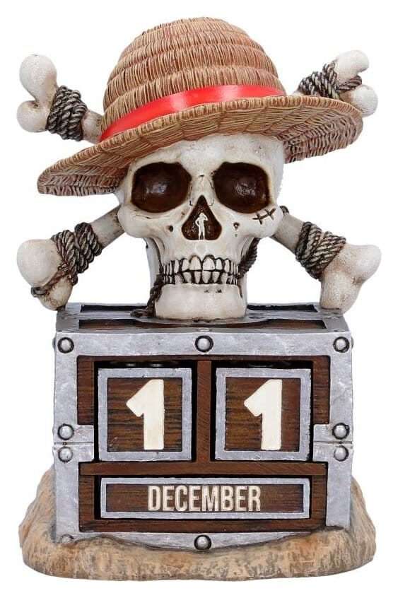 One Piece Perpetual Calendar Luffy Jolly Roger 16 Cm Nemesis Now